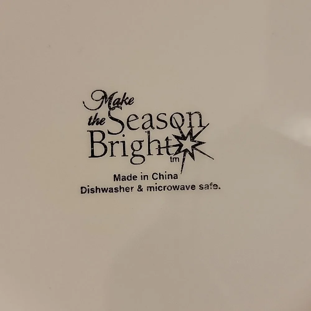 SET OF 4 WINTER APPETIZER PLATES